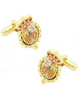 Gemelos Escudo Felipe VI plateado