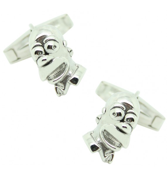 PREMIUM Sterling Silver Homer Simpson Cufflinks