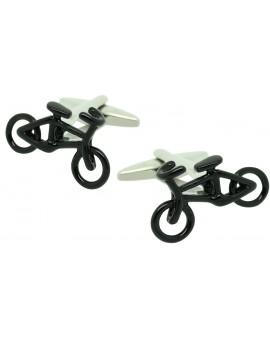Black Road Bike Cufflinks 
