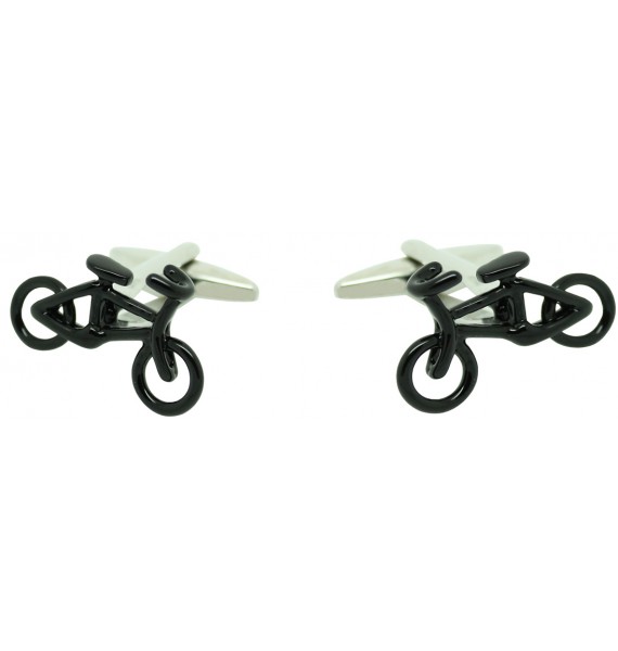 Black Road Bike Cufflinks 