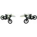 Black Road Bike Cufflinks 