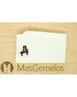 Black Roller Skates Cufflinks 