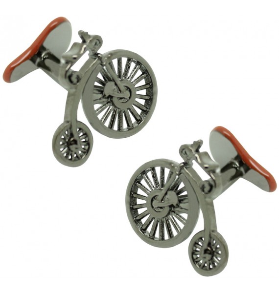 Victorian Bike and Bike Saddle Cufflinks 