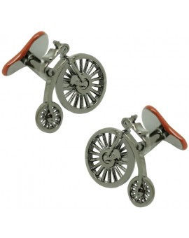 Victorian Bike and Bike Saddle Cufflinks 
