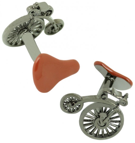Victorian Bike and Bike Saddle Cufflinks 