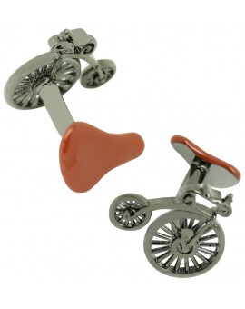 Victorian Bike and Bike Saddle Cufflinks 