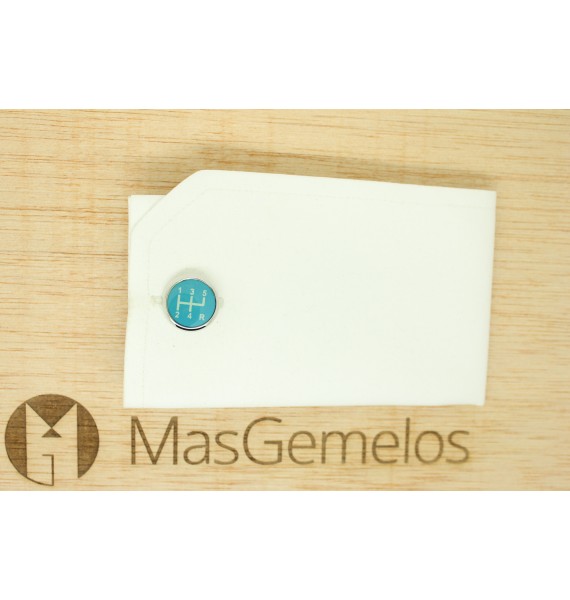 regalar gemelos palanca de cambios azul para camisa