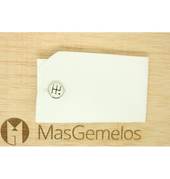 gemelos personalizados palanca de cambios blanco para camisa