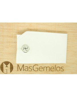 White Gear Lever Cufflinks 