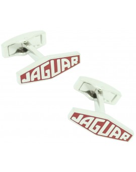 Red Jaguar Letters Logo Cufflinks