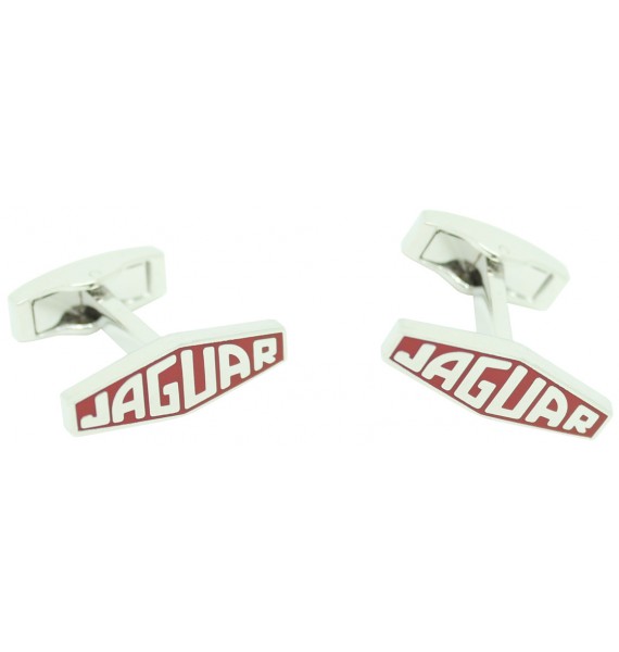 Red Jaguar Letters Logo Cufflinks
