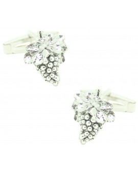 Gemelos para camisa Racimo de Uvas Plata de Ley 925 PREMIUM