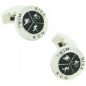 Round Triathlon Cufflinks 