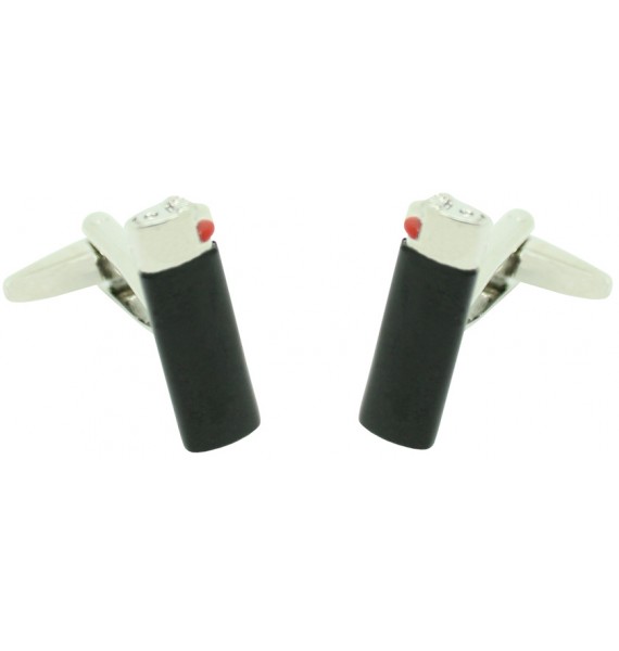 Black Clipper Lighter Cufflinks
