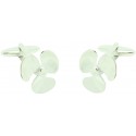 3D Silver Plated Boat Propeller Cufflinks 