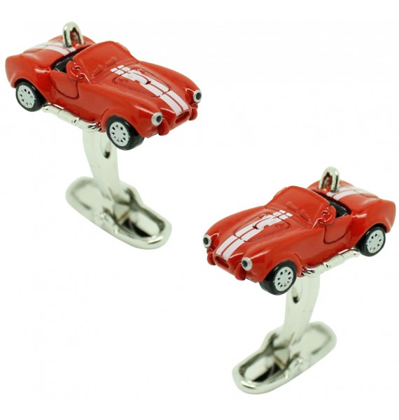 Gemelos para camisa coche Shelby Cobra Rojo