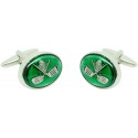 Green Golf Clubs Cufflinks