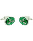 Gemelos para boda símbolo de golf en color verde