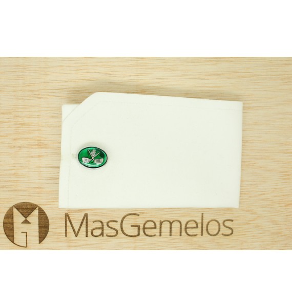 Gemelos para hombre personalizados de golf en color verde