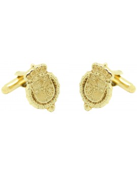 gemelos escudo de armas de la casa real dorado