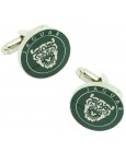 Green Jaguar Logo Grille Cufflinks 