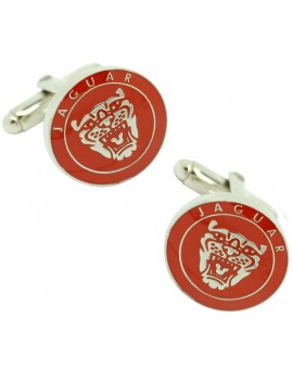 Red Jaguar Logo Grille Cufflinks 