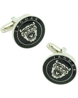 Black Jaguar Logo Grille Cufflinks 