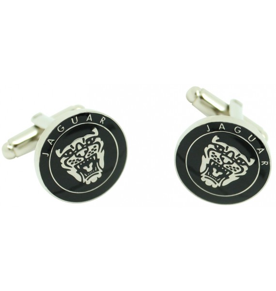 Black Jaguar Logo Grille Cufflinks 