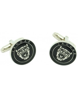 Black Jaguar Logo Grille Cufflinks 