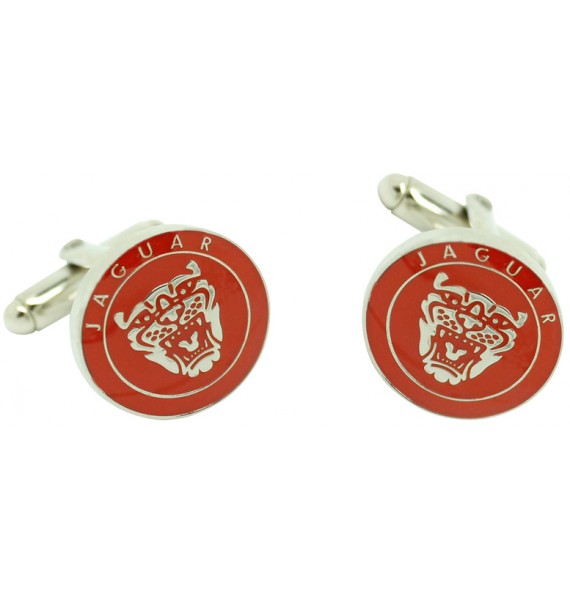 Red Jaguar Logo Grille Cufflinks 