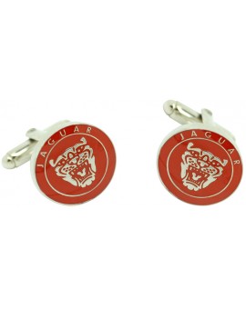 Red Jaguar Logo Grille Cufflinks 
