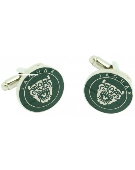 Green Jaguar Logo Grille Cufflinks  2