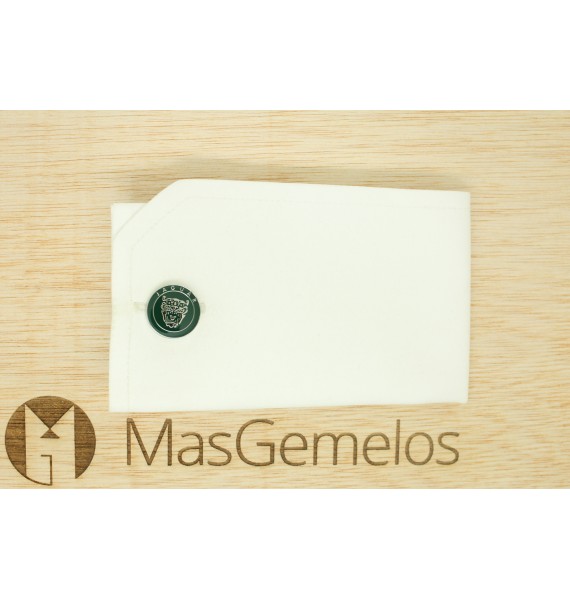 Green Jaguar Logo Grille Cufflinks 