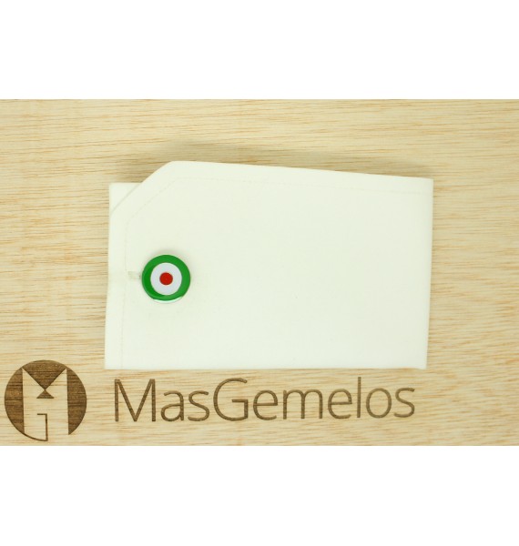 Gemelos para camisa Escarapela Roja, Blanca y Verde