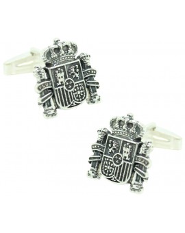 Gemelos Escudo de España Plata 925