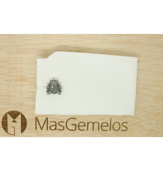 Sterling Silver Spain Shield Cufflinks