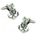 Gemelos para camisa Ancla con Timón diseño original