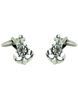 Anchor with Boat Wheel Cufflinks 2