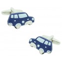 Navy Mini Cooper Cufflinks 