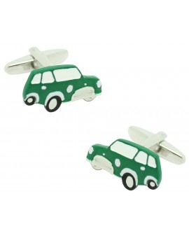 Green Mini Cooper Cufflinks 