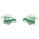 Green Mini Cooper Cufflinks 