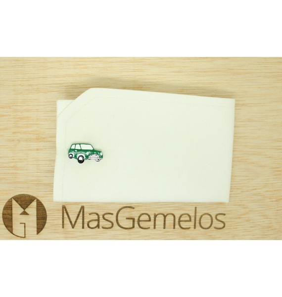 gemelos a medida mini verde para camisa