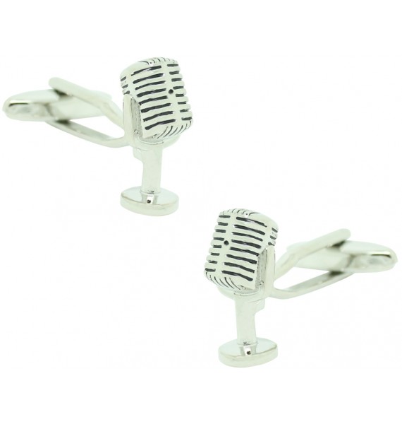 Radio Announcer Microphone Cufflinks 