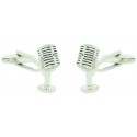Radio Announcer Microphone Cufflinks 