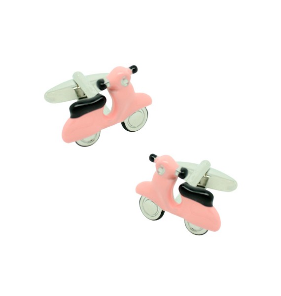 Pink Scooter Cufflinks 