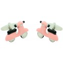 Pink Scooter Cufflinks 