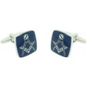 Navy Square Masonry Symbol Cufflinks