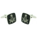 Black Square Masonry Symbol Cufflinks