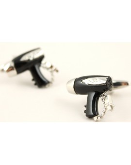 Black Hairdryer Cufflinks 