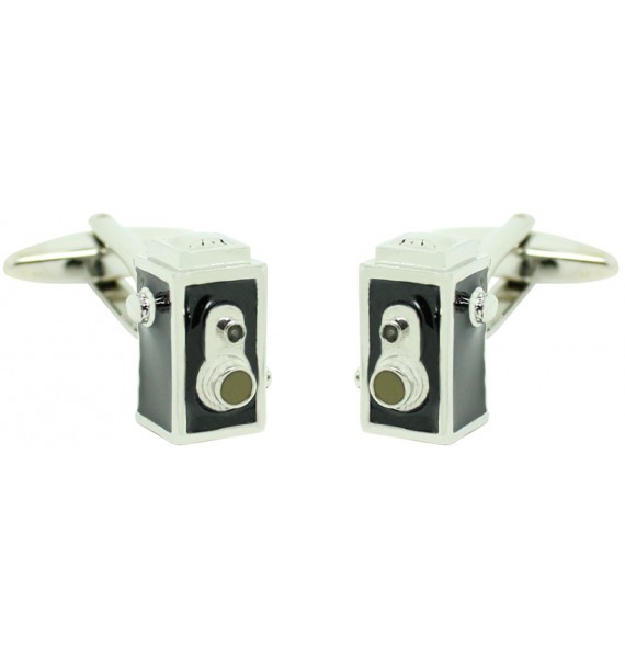 Black Vintage Camera Cufflinks 